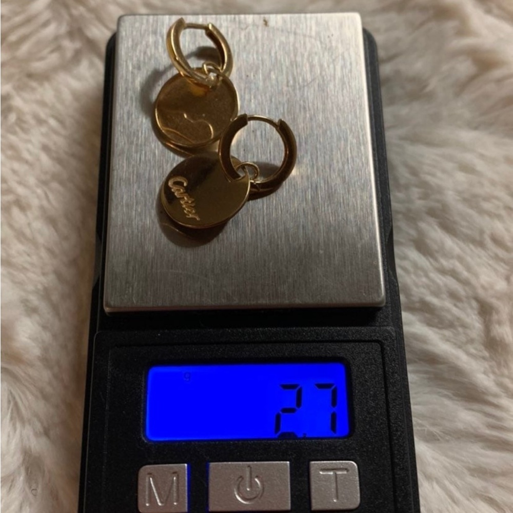 K18 Stamped Real Gold Earring View 3